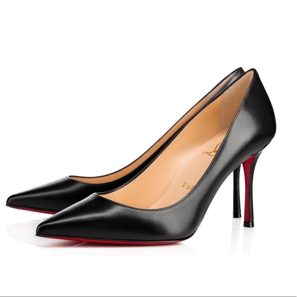 Authentic Décolleté Pointy Toe Red Bottom Leather - Picture 8 of 8